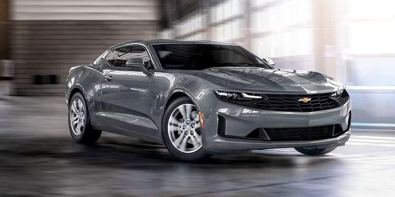A gray 2023 Chevrolet Camaro.