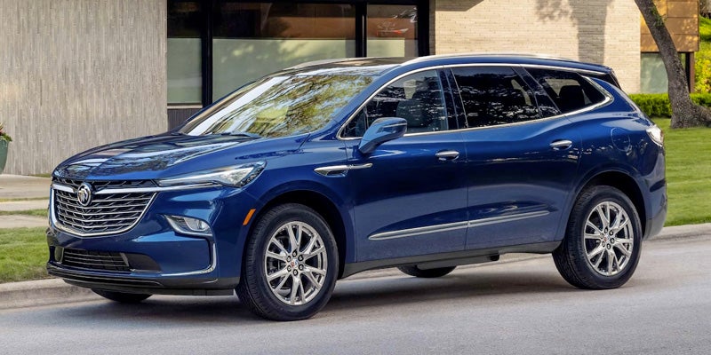 A blue 2023 Buick Enclave.