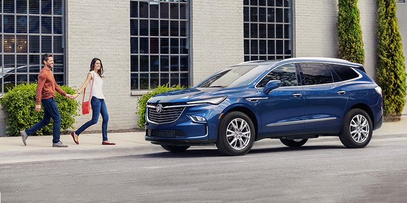A blue 2024 Buick Enclave.
