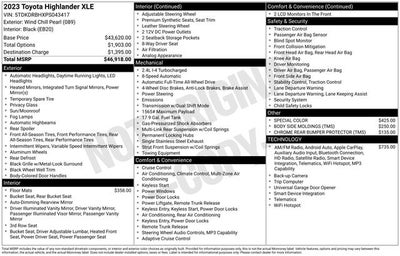 2023 Toyota Highlander XLE