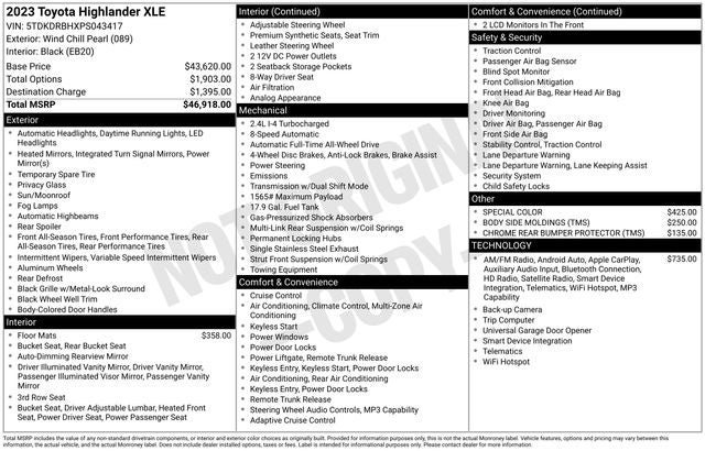2023 Toyota Highlander XLE
