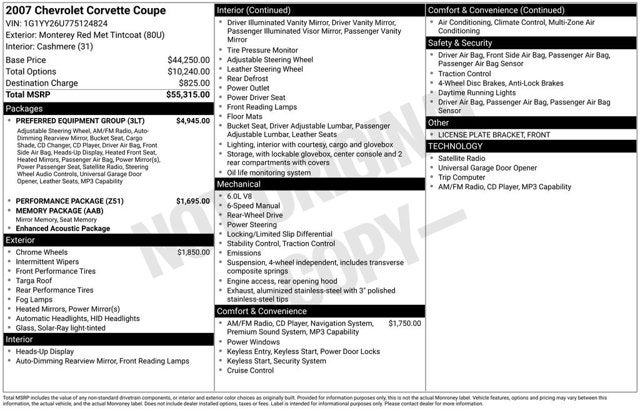 2007 Chevrolet Corvette Base