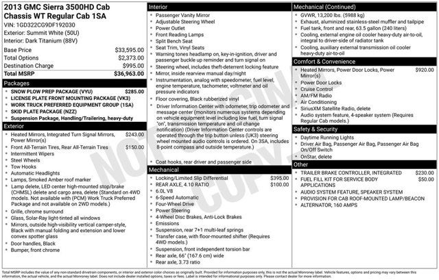 2013 GMC Sierra 3500HD Work Truck