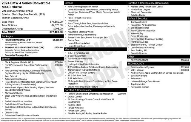 2024 BMW 4 Series M440i xDrive