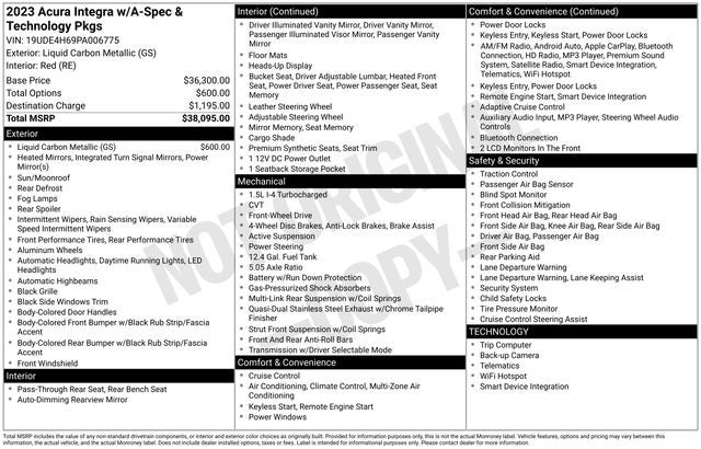 2023 Acura Integra w/A-Spec Technology Package