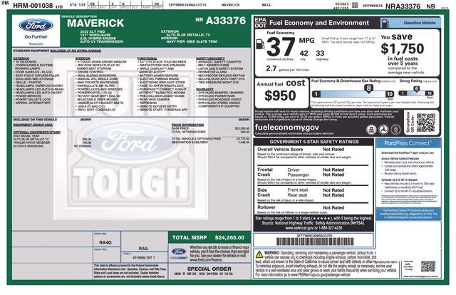 2022 Ford Maverick XLT