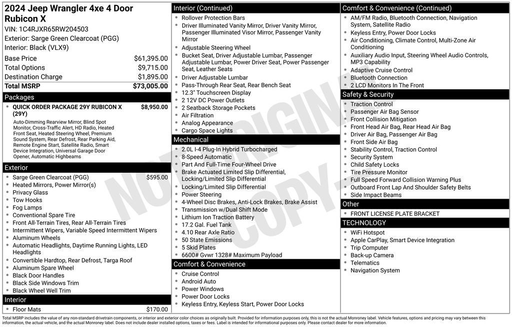 2024 Jeep Wrangler Rubicon X 4xe