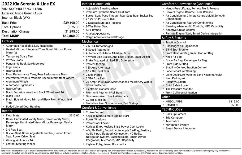 2022 Kia Sorento X-Line EX