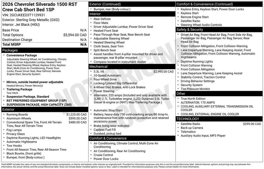 2026 Chevrolet Silverado 1500 RST