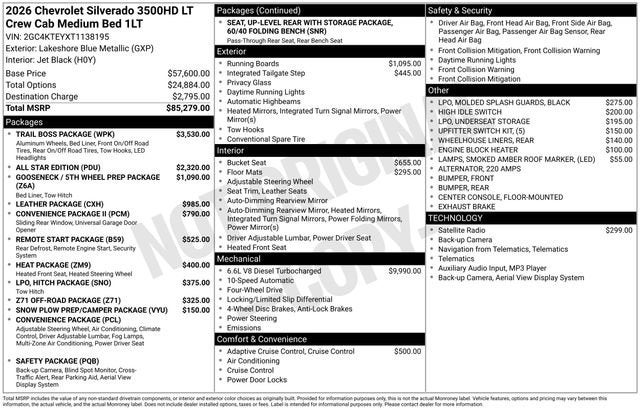 2026 Chevrolet Silverado 3500 HD LT