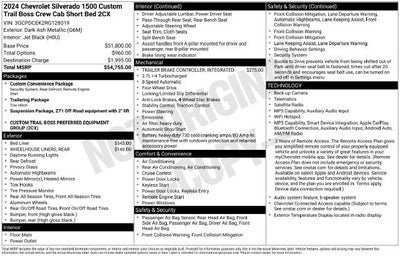 2024 Chevrolet Silverado 1500 Custom Trail Boss
