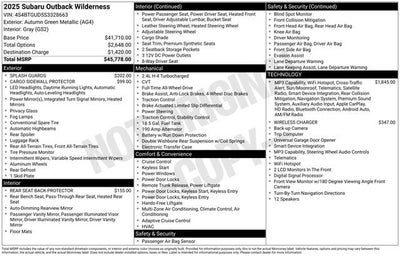2025 Subaru Outback Wilderness