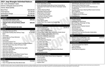 2021 Jeep Wrangler Unlimited Rubicon
