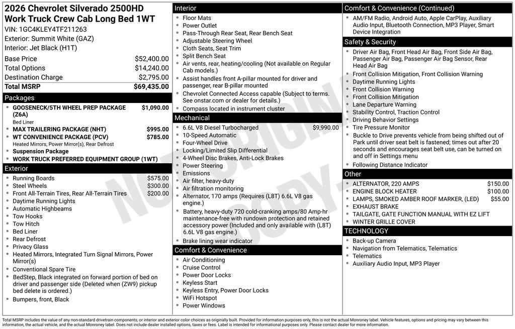 2026 Chevrolet Silverado 2500 HD WT