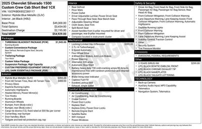 2025 Chevrolet Silverado 1500 Custom
