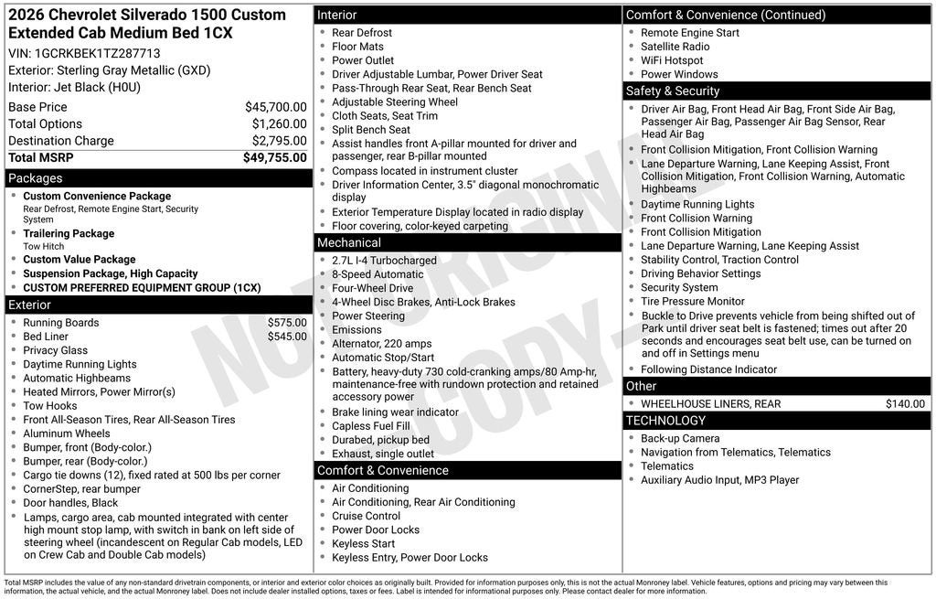 2026 Chevrolet Silverado 1500 Custom