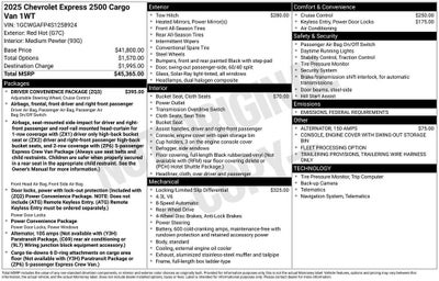 2025 Chevrolet Express Cargo WT