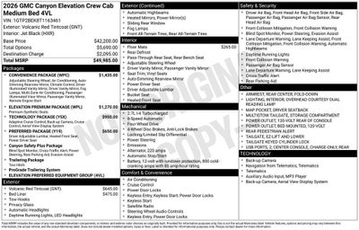 2026 GMC Canyon Elevation