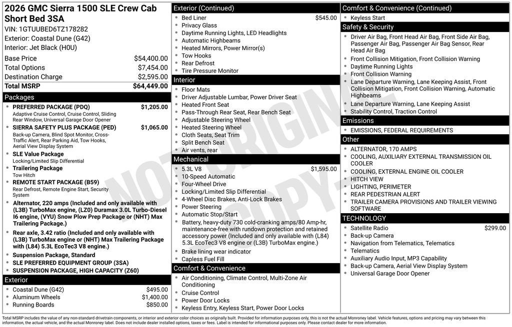 2026 GMC Sierra 1500 SLE