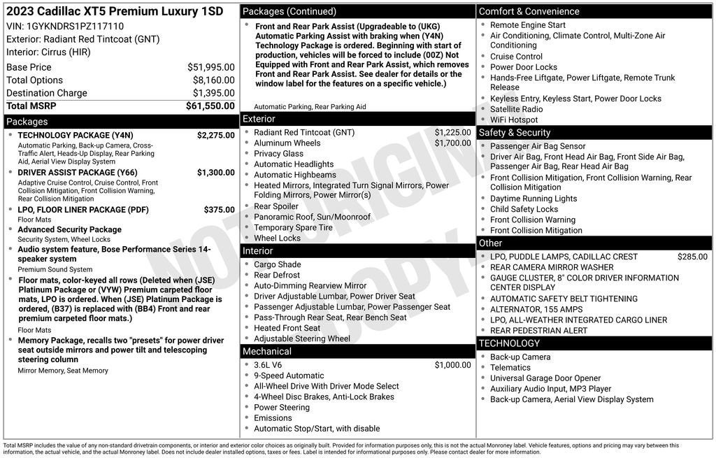 2023 Cadillac XT5 Premium Luxury