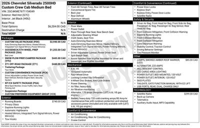2026 Chevrolet Silverado 2500 HD Custom