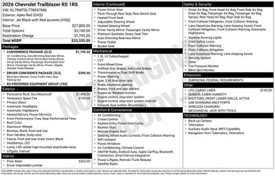2026 Chevrolet Trailblazer RS
