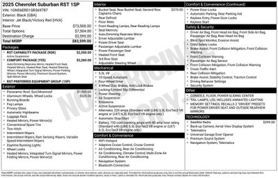 2025 Chevrolet Suburban RST