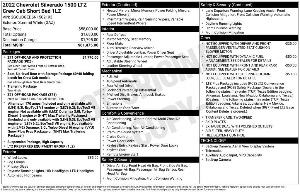 2022 Chevrolet Silverado 1500 LTZ
