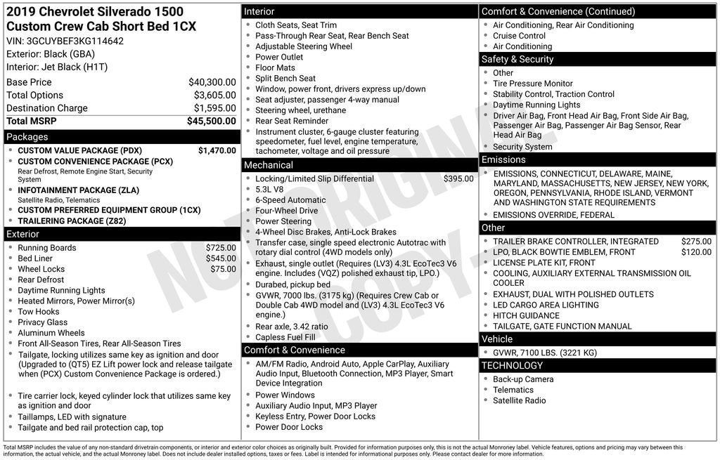 2019 Chevrolet Silverado 1500 Custom