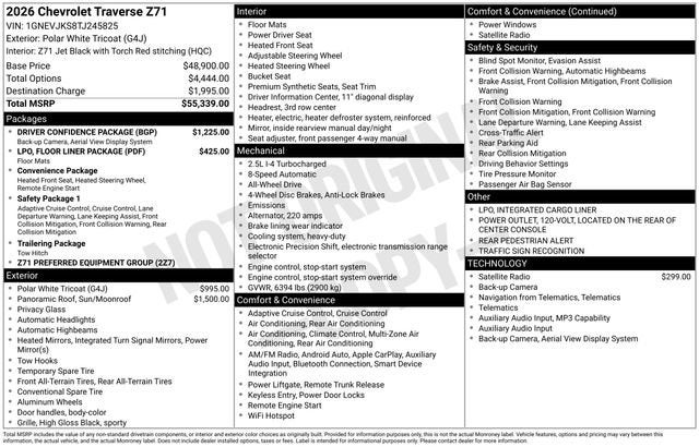 2026 Chevrolet Traverse Z71