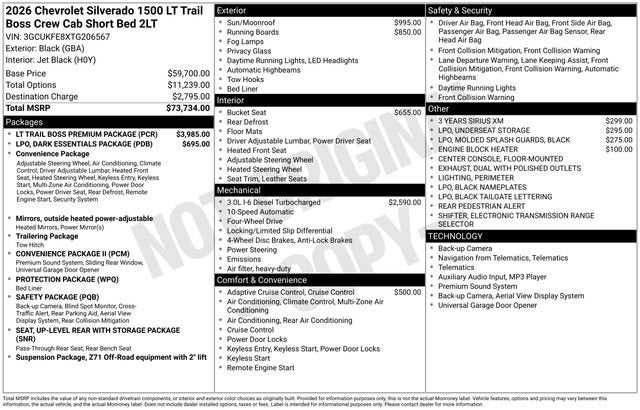 2026 Chevrolet Silverado 1500 LT Trail Boss