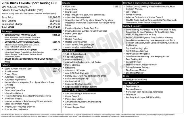 2026 Buick Envista Sport Touring