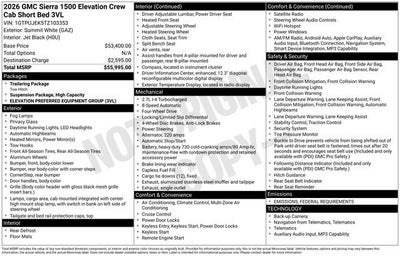 2026 GMC Sierra 1500 Elevation