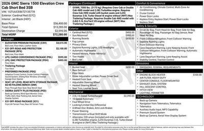 2026 GMC Sierra 1500 Elevation