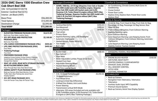 2026 GMC Sierra 1500 Elevation